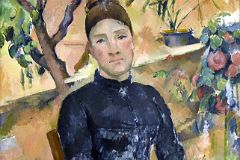 Paul Cezanne 1891 Madame Cezanne In The Conservatory From New York Metropolitan Museum Of Art At New York Met Breuer Unfinished